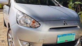 Silver Mitsubishi Mirage 2013 for sale in Manual