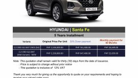 2020 Hyundai Santa Fe (We cater all brand)