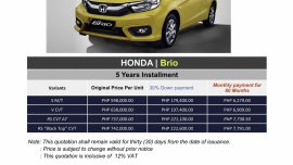 2020 Honda BRIO (We cater all Brands)
