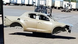 Hyundai Santa Cruz pickup leaked showing unconventional production body