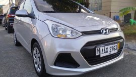 Silver Hyundai Grand i10 2015 Hatchback at Automatic  for sale in Manila
