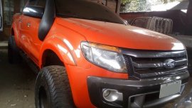 Orange Ford Ranger 2.0 Turbo Wildtrak Manual 2015 FOR SALE