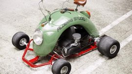 VW Beetle fenders reused as go-kart holds Minion-level of cuteness