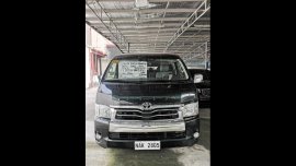 Selling Black Toyota Hiace Super Grandia 2018 Van at 20613 km in Manila