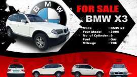 Silver BMW X3 2005 for sale in Davao