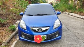 Blue Honda Brio 2015 for sale in Lucena