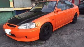 Orange Honda Civic 1999 for sale in Quezon City