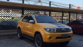 Yellow Toyota Fortuner 2009 for sale in Quezon City