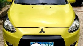 Selling Yellow Mitsubishi Mirage 2013 in Muntinlupa