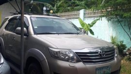 Silver Toyota Fortuner 2012 for sale in Lucena