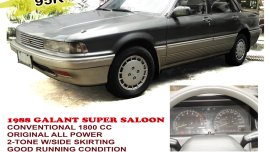 1988 GALANT SUPER SALOON CONVENTIONAL 1800 CC ORIGINAL ALL POWER 2-TONE W/SIDE SKIRTING GOOD RUNNING