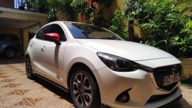 Pearl White Mazda 2 2015 for sale in Quezon City