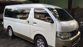 Pearl White Toyota Hiace Super Grandia 2013 for sale in Quezon City