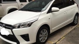 Pearl White Toyota Yaris 2017 for sale in Las Piñas