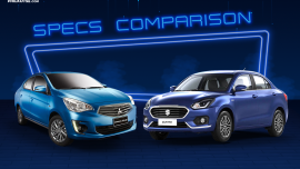 2021 Mitsubishi Mirage G4 vs Suzuki Dzire Comparison: Spec Sheet Battle