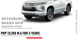 0% Interest + Big Discount Promos! Brand New Mitsubishi Montero Sport - 30% DP @ Php 13,258 monthly