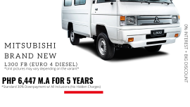 0% Interest + Big Discount Promos! Brand New Mitsubishi L300 FB - 30% DP @ Php 6,447 monthly