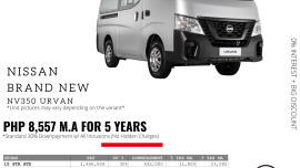 0% Interest + Big Discount Promos! Brand New Nissan Urvan - 30% DP @ Php 8,557 monthly