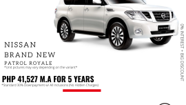 0% Interest + Big Discount Promos! Brand New Nissan Patrol Royale - 30% DP @ Php 41,527 monthly