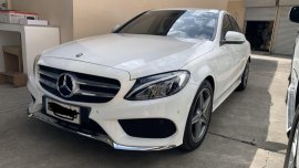 White Mercedes-Benz C200 AMG 2015 for sale