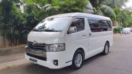 Pearlwhite Toyota Hiace Super Grandia 2015 for sale in Marikina