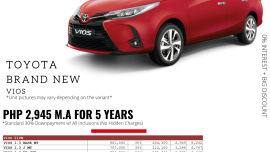 BRANDNEW VIOS FOR ONLY 4,929 PER MONTH!!!
