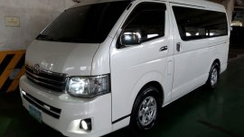 Pearl White Toyota Hiace Super Grandia 2012 for sale in Malabon