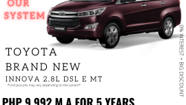 BRANDNEW TOYOTA INNOVA P9,992 per month ONLY!!!