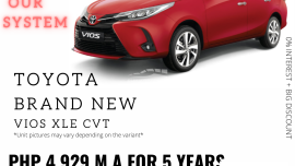 BRANDNEW TOYOTA VIOS P4,929 per month ONLY!!!