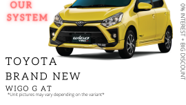 BRANDNEW TOYOTA WIGO P2,677 per month ONLY!!!