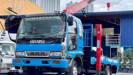 2020 ISUZU FORWARD SELF LOADING WITH TADANO BOOM CRANE 3-SECTION 3.0T 6HE1 IN-LINE NO COMPUTER BOX