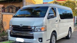 Pearl White Toyota Hiace Super Grandia 2019 for sale in Automatic