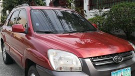 Red Kia Sportage 2007 for sale in Quezon