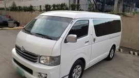 Pearl White Toyota Hiace Super Grandia 2008 for sale