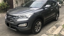 Grey Hyundai Santa Fe 2013 for sale in Malabon