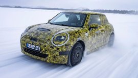 New Mini 3-door doing warm-up laps as it enters dynamic testing