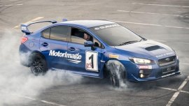 Russ Swift stunt show featuring Subaru cars returns to MIAS