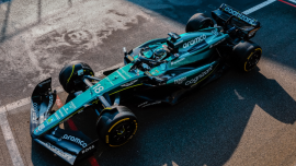 Aston Martin reveals 110th-anniversary logo through its Formula 1 car