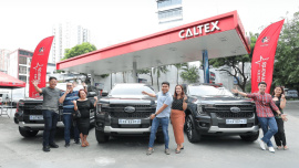 Caltex PH turns over three Ford Rangers to promo grand prize winners