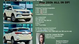 2017 Toyota Fortuner 4x2 V Diesel Automatic