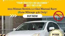 2012 Nissan Sentra 2.0 Gas Manual Rare 🔰CALL NOW! ☎️09279850198 / JESSEN “Kakotse” MENDOZA