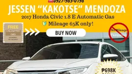 2017 Honda Civic 1.8 E Automatic Gas 🔰CALL NOW! ☎️09279850198 / JESSEN “Kakotse” MENDOZA
