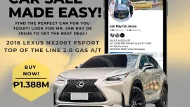 2016 Lexus NX200T FSoprt Top of the Line 2.0 A/T Gas ☎️CALL NOW 0935 600 3692 JAN RAY DE JESUS