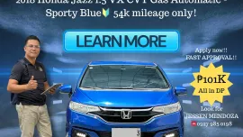 2018 Honda Jazz 1.5 VX CVT  Gas AT🔥𝐉𝐄𝐒𝐒𝐄𝐍 “𝑲𝒂𝒌𝒐𝒕𝒔𝒆” 𝐌𝐄𝐍𝐃𝐎𝐙𝐀 🙋‍♂️☎️ 09279850198