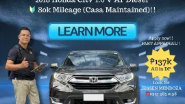 2018 Honda CRV 1.6 V AT Diesel 🔥𝐉𝐄𝐒𝐒𝐄𝐍 “𝑲𝒂𝒌𝒐𝒕𝒔𝒆” 𝐌𝐄𝐍𝐃𝐎𝐙𝐀 🙋‍♂️☎️ 09279850198