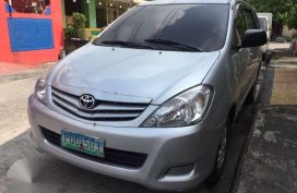 Well maintained Toyota Innova E 2010 Silver Manual Diesel In good condition for sale