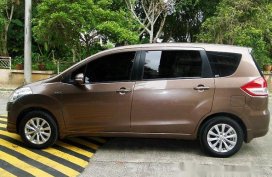 Suzuki Ertiga 2015 Van brown for sale 
