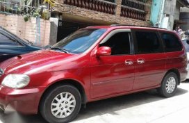 Kia Sedona 2003 AT Red Van For Sale