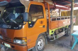 Isuzu Elf Manual Orange Truck For Sale