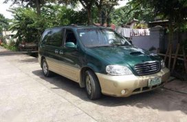 Kia Sedona 2002 AT Green Van For Sale 